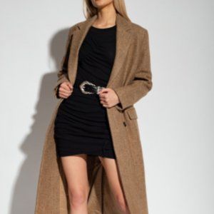 IRO French-girl style 'Manoca' black slinky cotton top in size XS